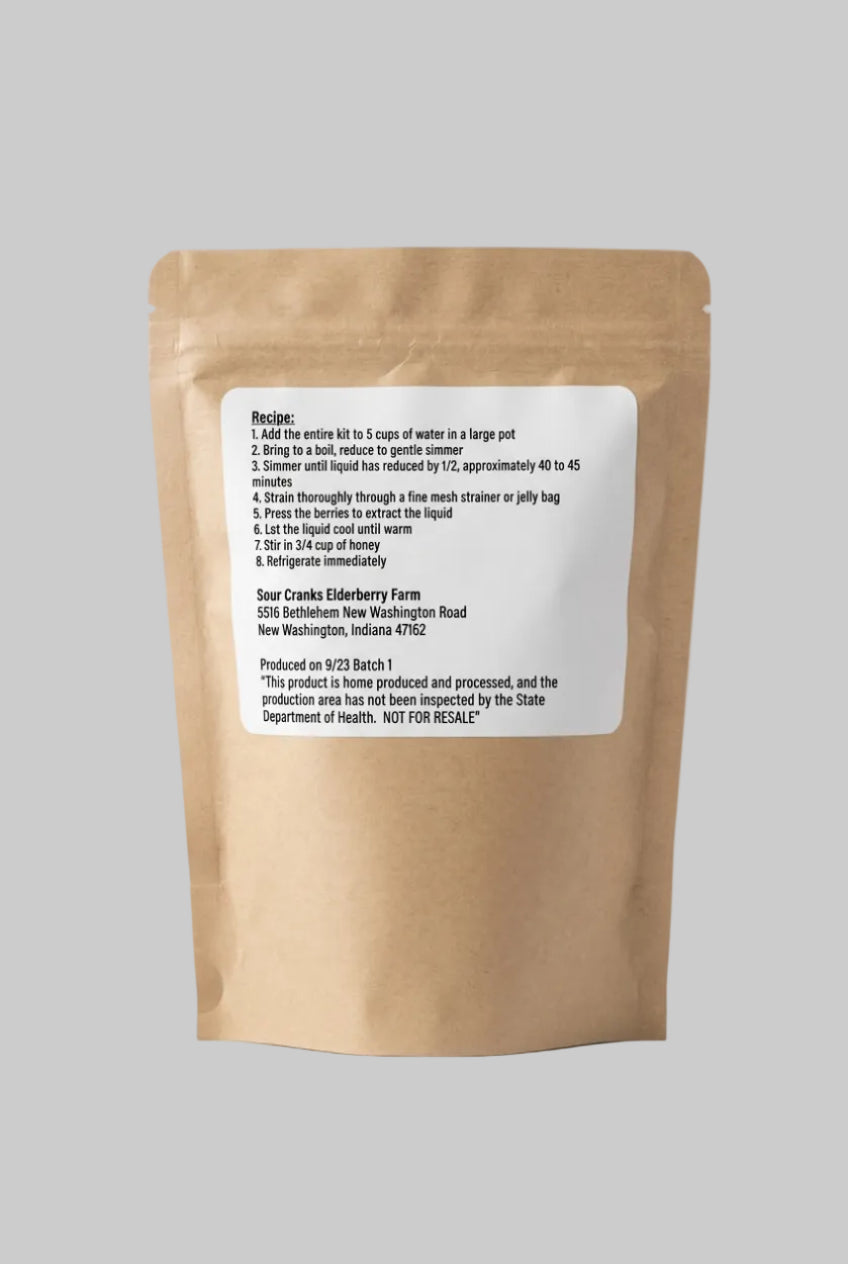 Elderberry Syrup Kit --Yields One Quart