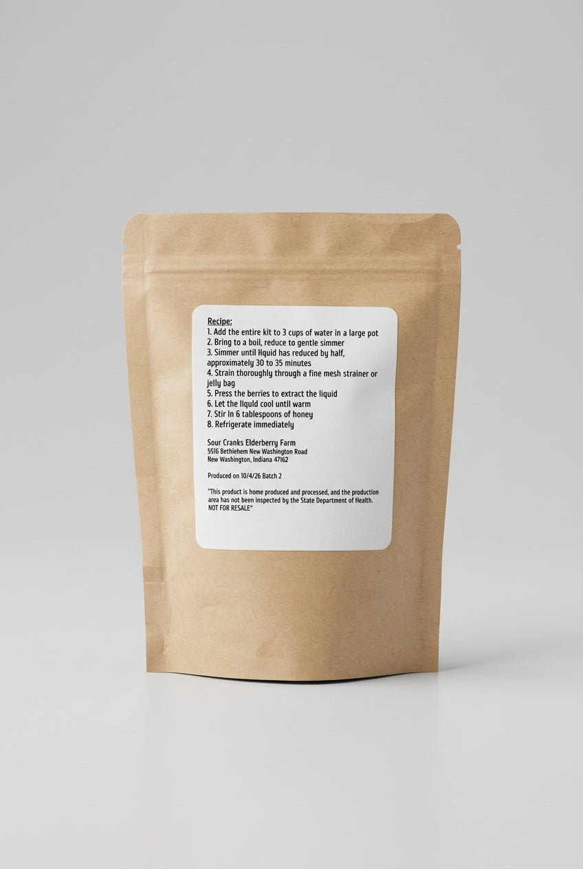 Elderberry Syrup Kit -- Yields One Pint